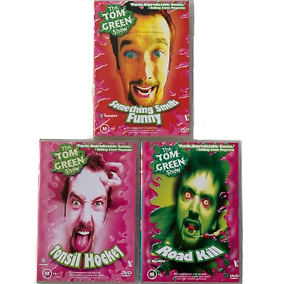 #ad The Tom Green Show DVD X 3 Something Smells Funny Tonsil Hockey Road Kill R4 PAL