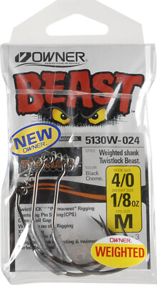 #ad Owner 5130W 024 Beast Hook Weighted 4 0 1 8 OZ Fishing Weighted