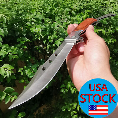 #ad Tactical Folding Knife 8cr15 Steel Blade Pocket Hunting Survival Outdoor Knives