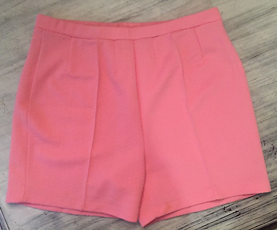#ad Vintage Pink Polyester High Waist Retro Plus Size Women#x27;s 18 Seamed Mom Shorts
