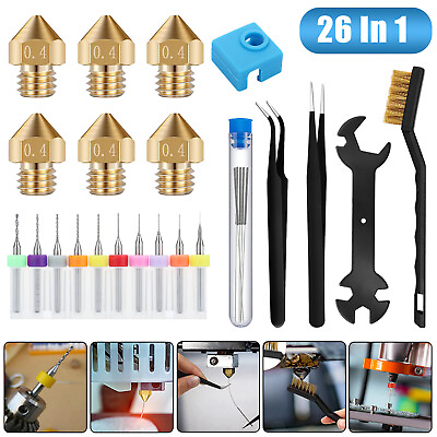 #ad 3D Printer Extruder Nozzle Cleaning Needles Tool Kit for CR 10 Ender 3 Pro 3 V2 $12.48