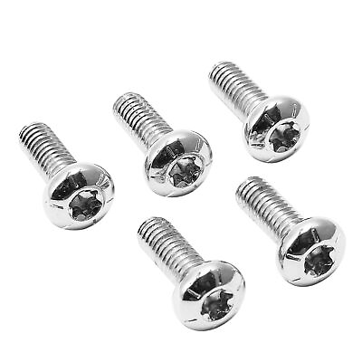 #ad 5 New Chrome Front Disk Brake Rotor Bolts Fit For Harley Softail Dyna Touring