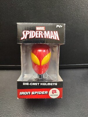 #ad Marvel SPIDERMAN Die Cast Iron Spider Helmet Display Walgreens Exclusive NIB $9.99