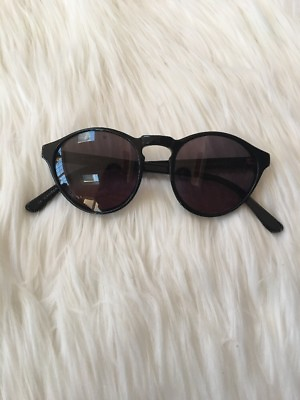 #ad Crimson Visual Sunglasses Kateli Round Plastic Black Retro Blogger Style Circle