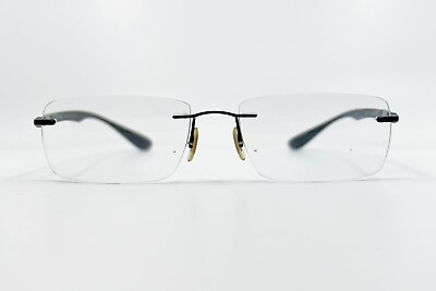 #ad Ray Ban RB 8724 1128 Liteforce Eyeglasses Black Rimless Frames 56 17 145 8246