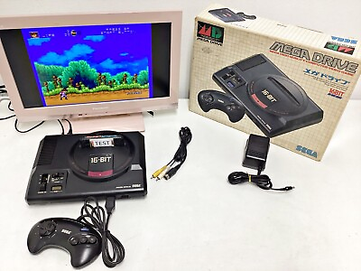 #ad Sega Mega Drive Console 185 Boxed Japan DHL 1 week to USA
