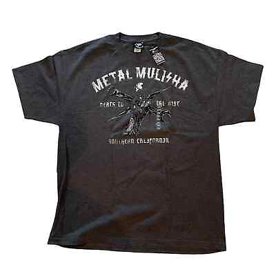 #ad NWT Metal Mulisha Grey Tee T shirt Dead Fist XXL