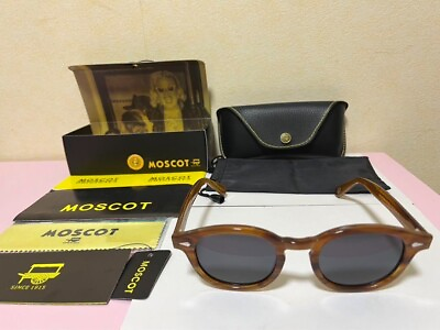 #ad MOSCOT LEMTOSH Sunglasses 46 24 145 COL. BLOND CE Lens Gray With Case