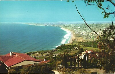 #ad Looking North Along The Coast From The Palos Verdes Hills California Postcard