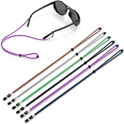 #ad Glasses Strap 6 PCS Sports Eyeglass StrapAdjustable Sunglasses Lanyard Neck Ho