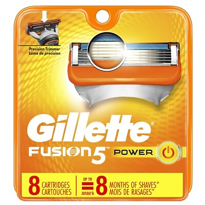 #ad Gillette Fusion 5 power Razor Blade refills New Packs of 8 Cartridges sealed