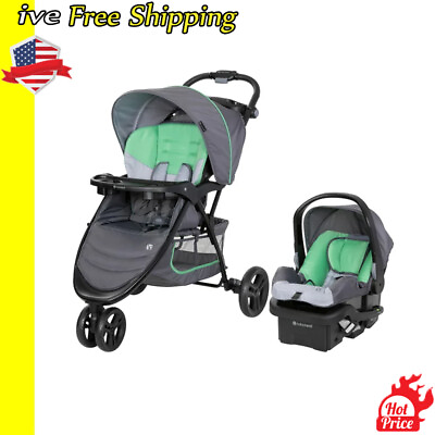 #ad Baby Stroller Infant EZ Ride Travel System Stroller Large Basket Lightweight US