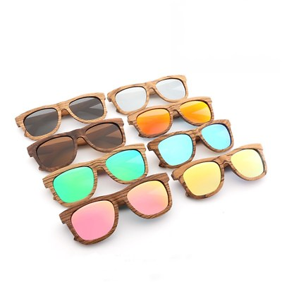 #ad Brown Wood Frame Polarized Sunglasses Men Women#x27;s Wooden Glasses Bamboo Box Case