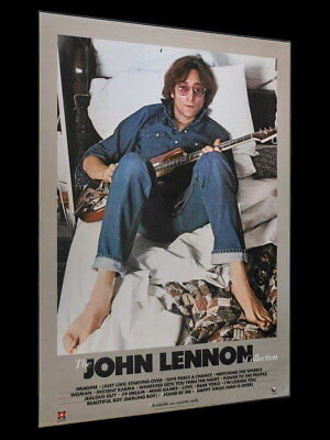 #ad JOHN LENNON COLLECTION LP Huge Promo Poster 1982 Photo ANNIE LEIBOVITZ @DAKOTA