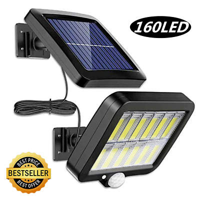 #ad 90000LM Solar Wall Light Motion Sensor 160 COB Garden Security Street Yard Lamp