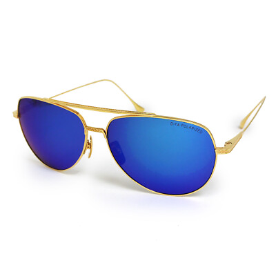 #ad Exhibit Dita Flight.004 Teardrop Polarized Mirror Lens Sunglasses Eyewear Titani