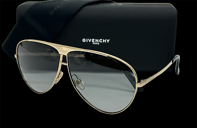 #ad GIVENCHY GV7128 S J5G 9O Gold Grey Green Lens 66mm Authentic Sunglasses