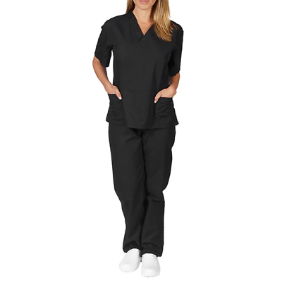 #ad Spring Summer Thin Solid Color Nursing Scrubs Women Uniforms Elasticity Pet Clin