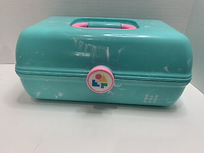 #ad Caboodles On The Go Girl Retro Case Teal Marble