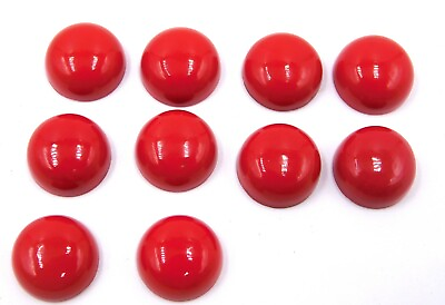 #ad Red Coral Round Cab Lab Created Lot Loose Gemstone 14 MM For Ring Making P 2406