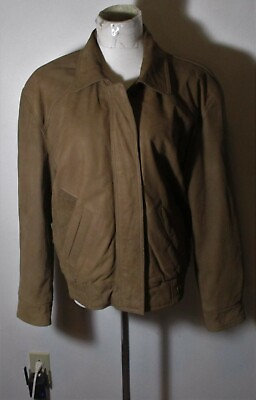 #ad Women#x27;s OAKTON Limited Brown Full Zip 100% Leather Bomber Jacket Size M NWOT