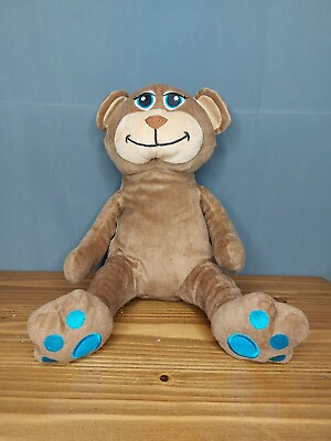 #ad Plush Brown Bear Stuffed Animal 16quot; Blue Eyes