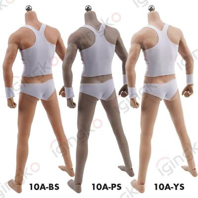 #ad JIAOU DOLL 1 6 Muscular Male Figure Body Seamless for 12quot; Hot Toys Phicen Sculpt