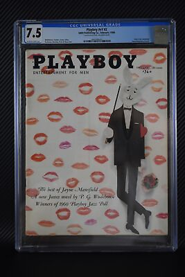 #ad CGC Graded 7.5 Playboy Magazine #v7 #2 February 1960 Susie Scott Centerfold