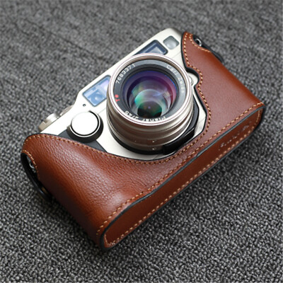#ad Genuine Leather Retro Half Case for Contax G2 Camera Handmade Protective Cover