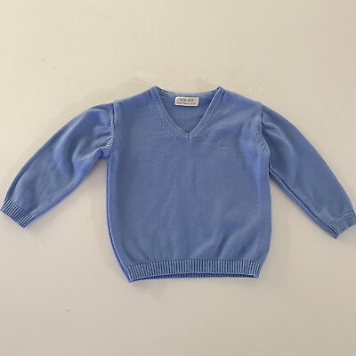 #ad Neck amp; Neck Toddler Sweater Blue Sz 18 24 Months Magic Moments 100% Cotton