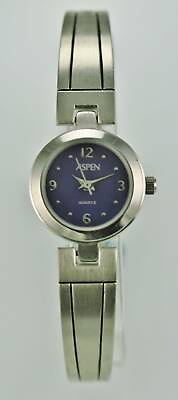 #ad Aspen Womens Watch Blue Stainless Steel Silver Water Resistant Battery Quartz