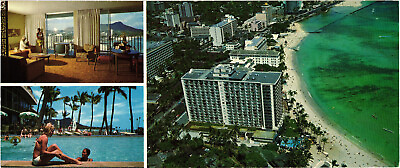 #ad The Waikiki Outrigger Hotel Waikiki Hawaii Postcard Unposted