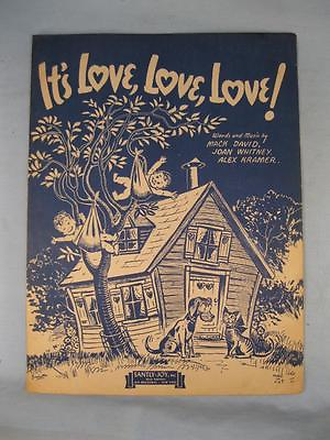 #ad Its Love Love Love Sheet Music Vintage 1943 Mack David Joan Whitney Kramer O