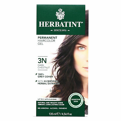 #ad Herbatint Permanent Herbal Hair Color Gel 3N Dark Chestnut 4.56 Ounce