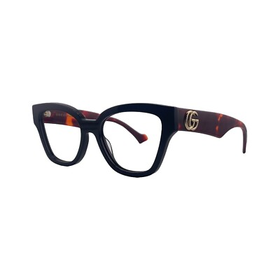 #ad Gucci GG1424O Black Havana Eyeglasses Frames 54mm 18mm 145mm 007 $115.00