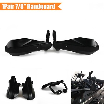 #ad 2x 7 8quot; Motorcycle Modified Handlebar Hand Guards Black PP Anti Crash Protector