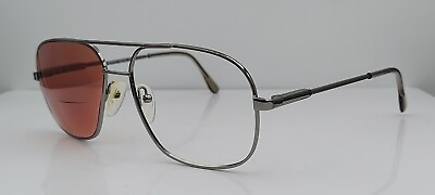 #ad Vintage Lawrence Eyewear TOM Silver Pilot Metal Sunglasses Italy FRAMES ONLY