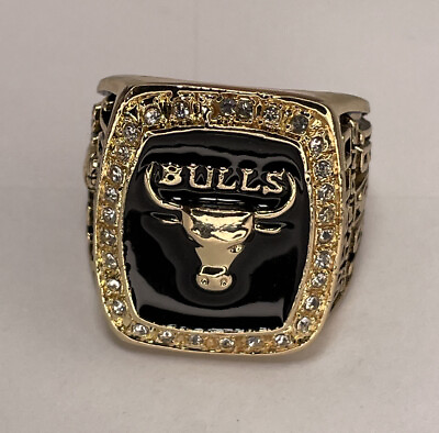 #ad 1991 Chicago Bulls World Championship Ring Size 11 Michael Jordan 23 Replica