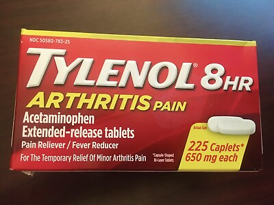 #ad TYLENOL 8HR Arthritis Pain Acetaminophen Extended Release 650mg 225 Caplets 2026