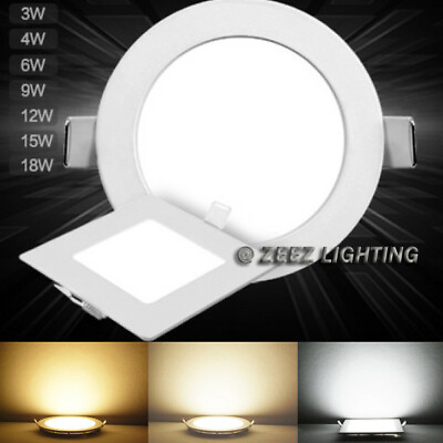#ad 3 4W 6W 9W 12W 15W 18W 20W 25W Dimmable LED Recessed Ceiling Panel Light Fixture