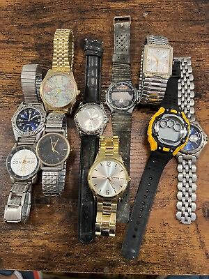 #ad Bulk Estate Lot of 10 MENS Watches Untested Assume all broken