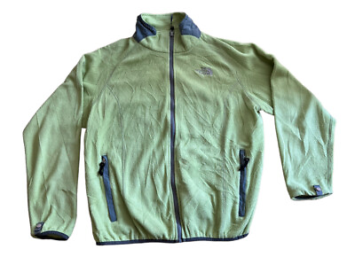 #ad The North Face Women Denali Green amp; Grey Fleece Full Zip XL