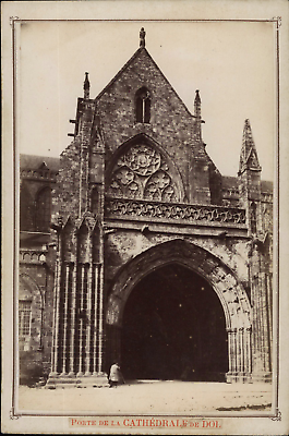 #ad France Dol de Bretagne cathédrale Saint Samson Vintage albumen print Tirage
