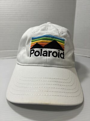 #ad POLAROID Unisex Ball Cap Hat White Adjustable Back 100% Cotton 2020 MAD ENGINE