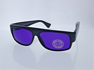 #ad Black Locs Sunglasses Purple Lens Mad Doggers Cholo Lowrider OG Gafas Shades