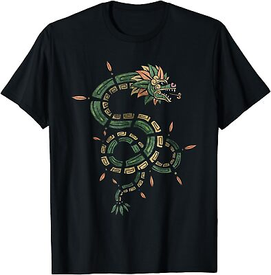#ad New Limited Quetzalcoatl Aztec Feathered Serpent Mayan Inca Toltec T Shirt