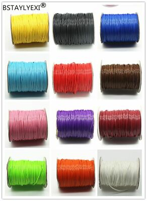 #ad Polyester Waxed Threads Beading Cord String Straps Jewelry Making Supplies 10m S