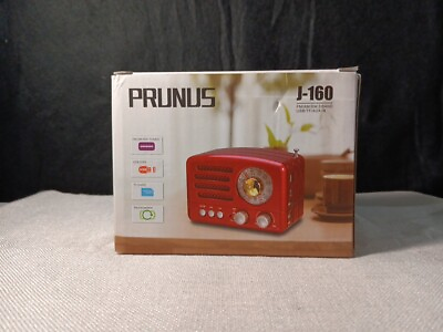 #ad PRUNUS J 160 Portable Transistor Radio AM FM Small Retro Vintage Radio EUC