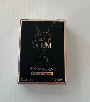 #ad YSL Yves Saint Laurent Eau de Parfum in Black Opium 0.25 Oz Perfume New W13