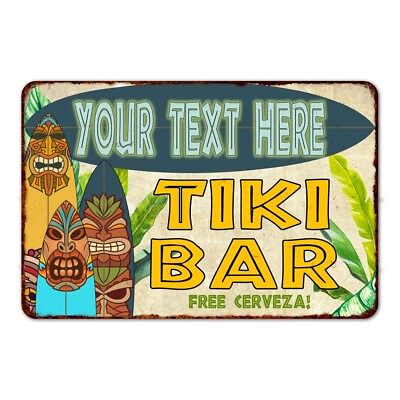 #ad Personalized TIKI BAR Island Personalized Sign Metal Wall Decor 108120058001